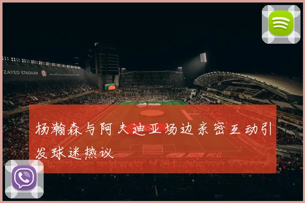 杨瀚森与阿夫迪亚场边亲密互动引发球迷热议